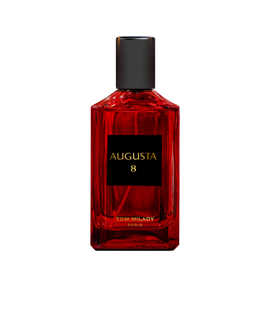 Woman confidently wearing bespoke citrus-amber signature scent, Luxury unboxing experience of limited-edition fragrance.